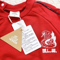 【新品】MLW MY LITTLE WONDER ベビー スウェット 赤 90cm の画像