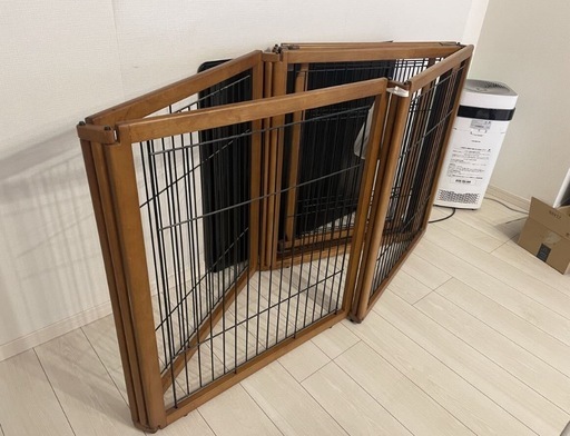  Richell ペット用 木製3WAYサークル 6面90H 