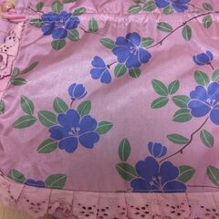 バッグ　パープル×花の画像