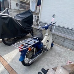 ホンダ スーパーカブ C50 カスタム多数 キタコ75ccボアアップ ビッグキャブ パワフィル モナカマフラー 新品タイヤ 自賠責1年付 現状渡し の画像