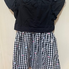メゾピアノ　半袖ワンピース　肩出し　110サイズの画像