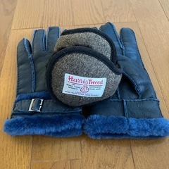Harris Tweed 耳あて　手袋メンズ　まとめ売りの画像
