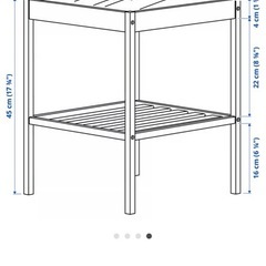 【現地引き取り限定/2つセット】IKEA ベッドサイドテーブル ネスナの画像