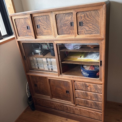 昭和レトロ 箪笥 食器棚 収納 茶箪笥