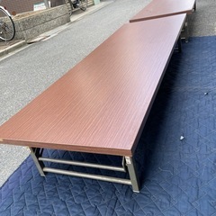 【2台セット】座卓 折りたたみテーブル 長机 ロータイプ/幅1800×奥行600mm 会議テーブル ミーティングテーブル 会議用テーブル 会議用デスク 長机 会議机 【角型】 ローズの画像