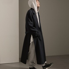☆美品☆ EMMA CLOTHES オーバーロングチェスターコート ブラックの画像