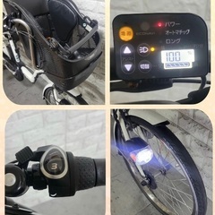 🌸美品🌈大容量8🌸室内保管🌼パナソニック ⚪️ギュット　🌸子供乗せ電動自転車ホワイト16の画像
