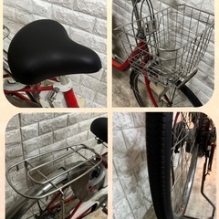 🌸超お買い得🌸美品🌸室内保管🌈バッテリー良好🌸パナソニック　ビビ　🌸電動自転車レッド16の画像