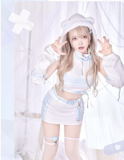 天使界隈..トムボーイべアファーフーディーセットアップ《ハロウィンコスプレ8点セット》【Malymoo】