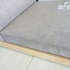 未使用/新品　組み立て商品　訳あり特価　ソファー 1人掛け　ローソファー 天然木 フロアソファー 一人掛けの画像