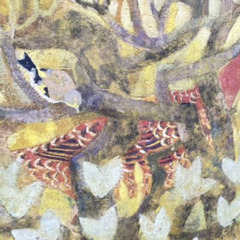 野々内良樹 『萌春』1960年作 特大絵画 直筆 サイン入り☆  横213cm×縦155cm×幅4cmの画像