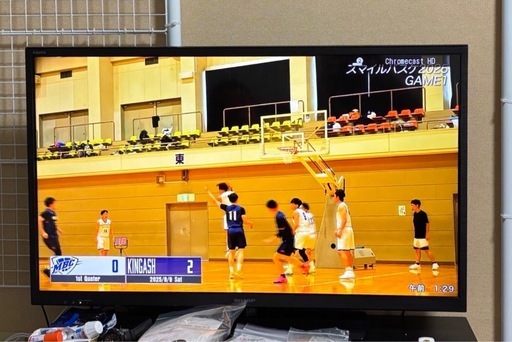 SHARP AQUOS テレビ　40型 難あり　ジャンク品 画面に傷あり リモコン無し説明書あり