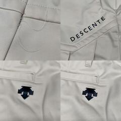 N302　DESCENTE GOLF デサントゴルフ 裏起毛 スカート 裾プリーツ ベージュ系 SS 【中古】ゴルフウェア レディースの画像