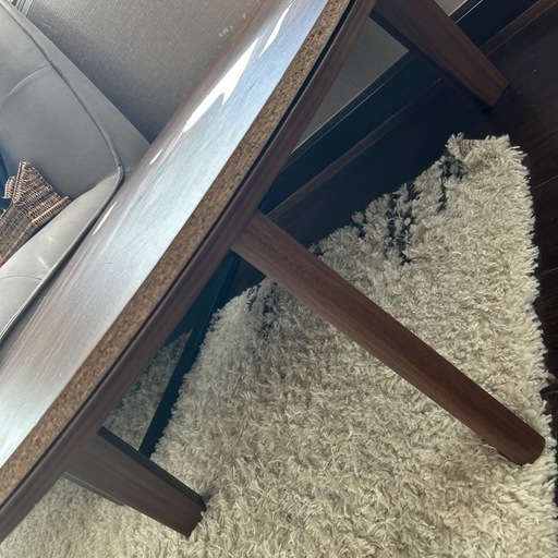 こたつ 楕円 テーブル リバーシブル 白 ホワイト 木目 茶色