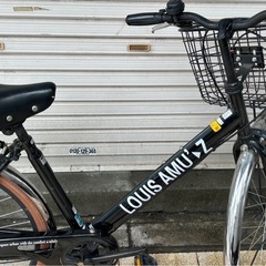 LOUIS AMU-Z アミューズブラックライン　27インチ　変速付き　カゴ付き自転車　シティサイクルの画像