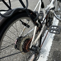【お譲り先決定】中古 20インチ 大人向き6段変速 折りたたみ 自転車 TAKEDA（武田産業） EAST BUTTE 定価35,400円の画像