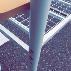 JM20260S)シングルベッド 組立式 幅：約100cm 高さ：約55～64cm 奥行：約215cm 中古品【取りに来られる方限定】の画像