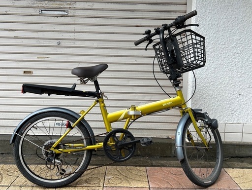THRIFT 折りたたみ自転車　20インチ　変速付き　カゴ付き自転車