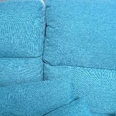 大きなソファー 青 美品の画像