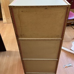 カラーボックス（ピンク・3段）※傷みありの画像