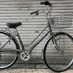 ロイヤルバチェート　27インチ 6段変速　カゴ付き自転車　シティサイクル　ママチャリの画像