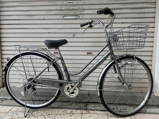 ロイヤルバチェート　27インチ 6段変速　カゴ付き自転車　シティサイクル　ママチャリ