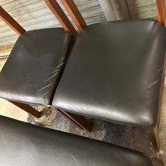 ダイニングテーブル 椅子2脚 ベンチセットの画像
