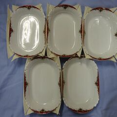 (MM-527)Toho CHINA トーホー カレー皿 5枚セット ホワイト 中古の画像