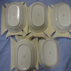 (MM-527)Toho CHINA トーホー カレー皿 5枚セット ホワイト 中古の画像
