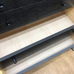 ★リユースのサカイ幸手店★SJ10442★ジモティ割あり★  タンス ブラック W85×D45×H121 クリーニング済み の画像