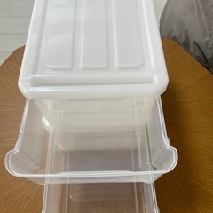半透明衣装ケース2個セットの画像