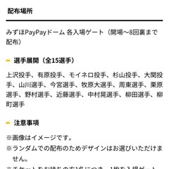 9月22日(月)ホークスvs オリックス  3塁側 　外野指定席   通路側含む２枚 （QR チケット）　タオルマフラー貰えます！の画像