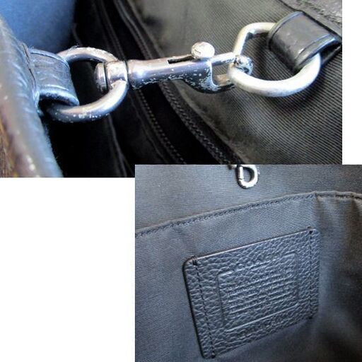 COACH トートバッグ 黒 ブラックレザー 鞄 メンズOK カバン ショルダーバッグ F23248 コーチ 本物 札幌市北区屯田