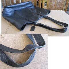 COACH トートバッグ 黒 ブラックレザー 鞄 メンズOK カバン ショルダーバッグ F23248 コーチ 本物 札幌市北区屯田の画像