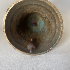 真鍮製 マリンベル 鐘 釣鐘 半鐘 大型サイズ 直径 20㎝ 中古品 真鍮製 マリンベル 鐘 釣鐘 半鐘 大型サイズ 直径 20㎝ 中古品