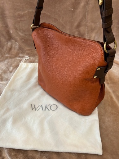 WAKO銀座和光マウロゴヴェルナマウロゴベルナレザーレディースショルダーバッグ茶女性用婦人鞄カバンブラウンかばんイタリア製