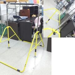 ② 子供用 鉄棒 折りたたみ 室内用 高さ調節可能タイプ イエロー パイプフレーム☆ 札幌市 北区 屯田 の画像