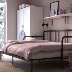 【美品】 IKEA FYRESDAL ソファ シングルベッド ダブルベッド 廃盤の画像