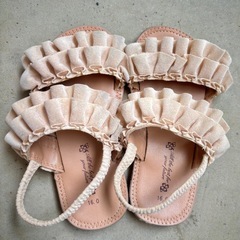 西松屋 フリル付きベビーサンダル 16センチの画像