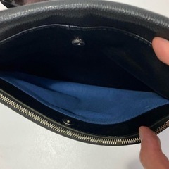 2509-336 LANVIN  en BIeu  ショルダーバック クラッチバック キズ 汚れありの画像