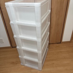 プラスチック製　収納ケース　5段の画像