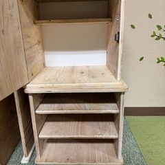 ナチュラル木目 ドレッサー＋収納チェスト 4点セットの画像