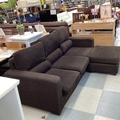 🛋️春日市🛋️3Pカウチソファ🛋️3人🛋️カウチソファ🛋️ソファ🛋️茶色🛋️定価69,800円🛋️No1981の画像