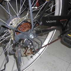 （1台限り★ジモティー特典あり★一部修理と整備済です）VACHO　2８インチ自転車　6段変速　適応身長：165～190ｃｍ　黒　高く買取るゾウ八幡東の画像