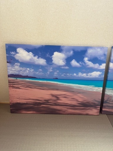 絵　ハワイ 3連　海