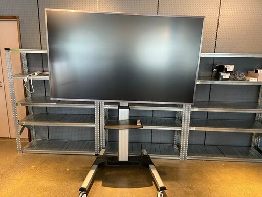 値下げ　75型 4K大型液晶ディスプレイ（JAN:4589511168752）＋大型テレビスタンド（JAN:4589511160954）／組み立て済・現状渡し