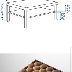 IKEA コーヒーテーブル　ブラックの画像