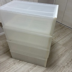 無印　白収納ボックスの画像
