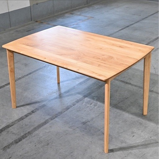 ニトリ「アルナス12080」ダイニングテーブル アルダー材 天然木 ナチュラル 食卓 机 リビング NITORI _ IDC大塚家具 カリモク