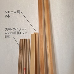 木材 角材セット DIY キャンバス木枠+丸棒の画像